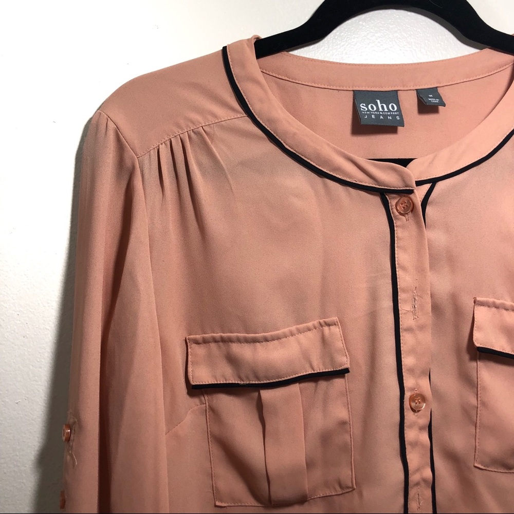 Soho New York & Co Button Down Blouse